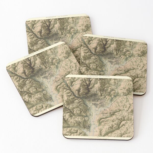 Item preview, Washington DC 1898 3D map digitally-rendered designed and sold by ThinkAboutMaps.