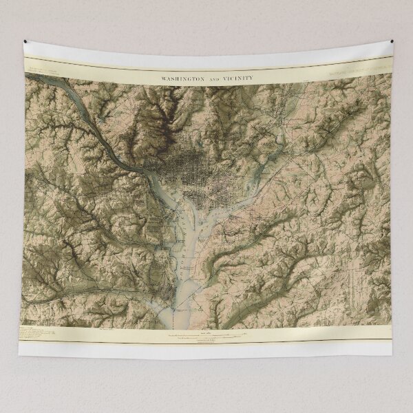 Item preview, Washington DC 1898 3D map digitally-rendered designed and sold by ThinkAboutMaps.