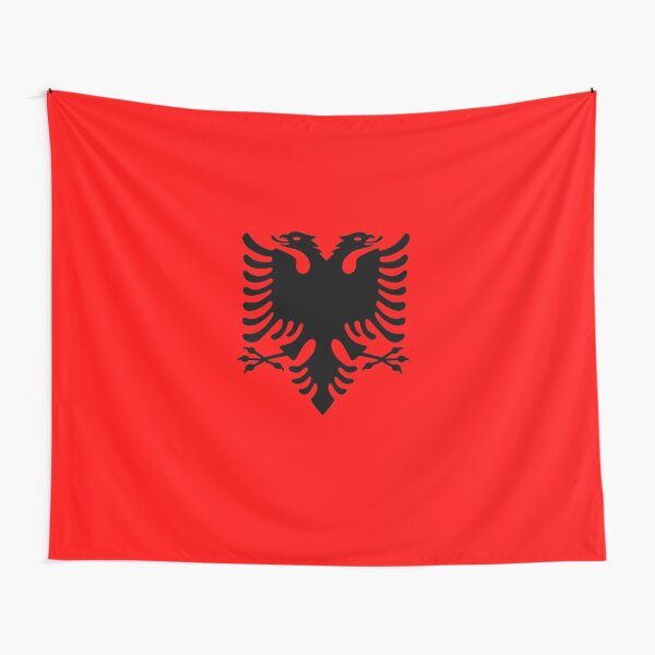 Wandbehang mit Albanien Flagge Adler Doppeladler Wappen Tirana
