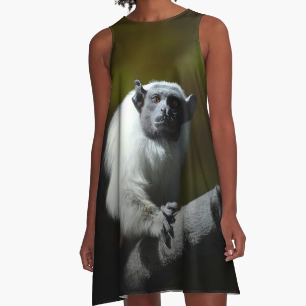 Pied Tamarin  A-Line Dress