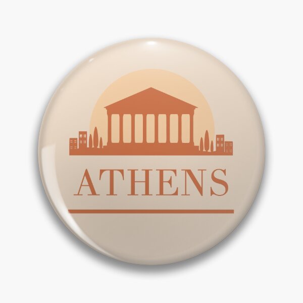 Artikelvorschau, ATHENS GREECE CITY SUN SKYLINE EARTH TONES entworfen und verkauft von deificusArt.