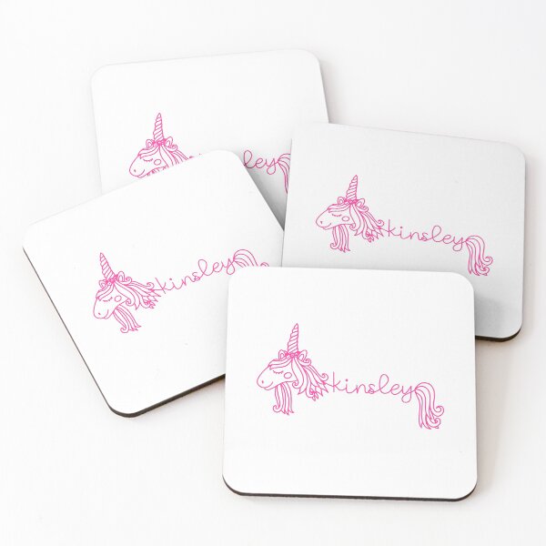 Item preview, Kinsley Pink Unicorn Personalized Girl Name designed and sold by JaneApril.