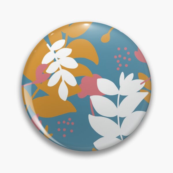 Item preview, Floral Foliage Print Blue designed and sold by JnetLively.