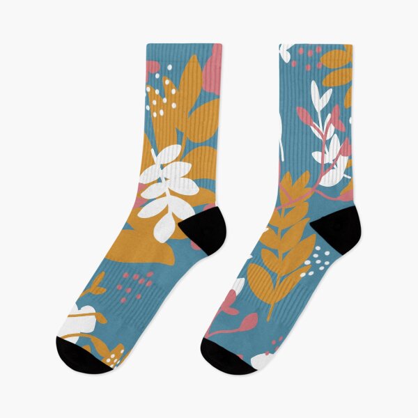 Item preview, Floral Foliage Print Blue designed and sold by JnetLively.