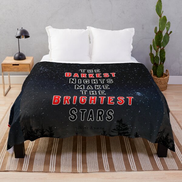 Item preview, Darkest Nights, Brightest Stars: Motivational Quote designed and sold by ElevenGraphics.
