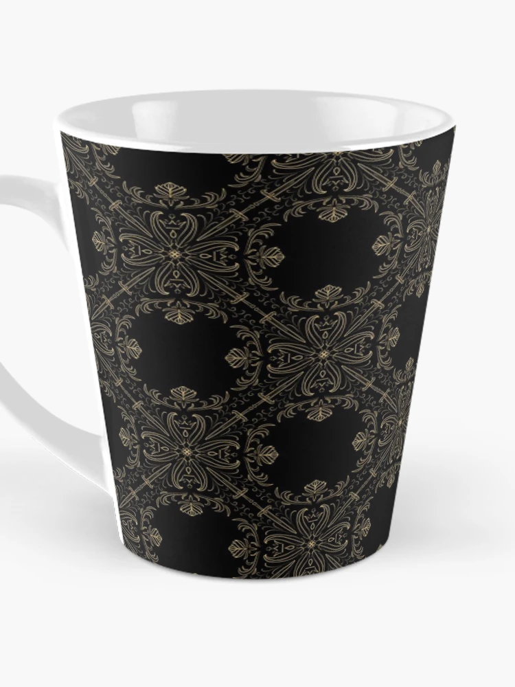 Thumbnail 3 of 4, Coffee Mug, YA Fantasy Pattern - Gold Edition designed and sold by introvertedpeg.