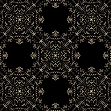 Artwork thumbnail, YA Fantasy Pattern - Gold Edition by introvertedpeg