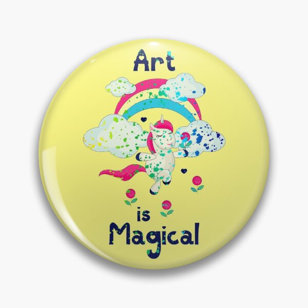 Artikelvorschau, Kunst ist magisches Einhorn mit gelben Farbspritzern entworfen und verkauft von GrammarDance.