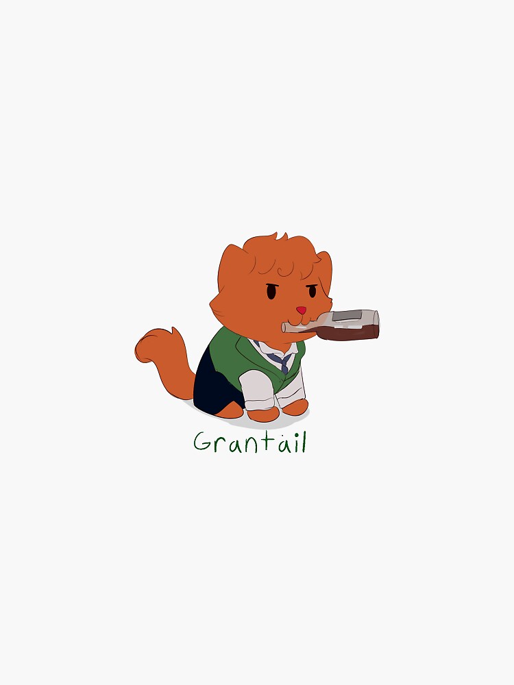 Thumbnail 3 von 3, Sticker, Grantaire Cat Wortspiel designt und verkauft von MellowArtStuff.