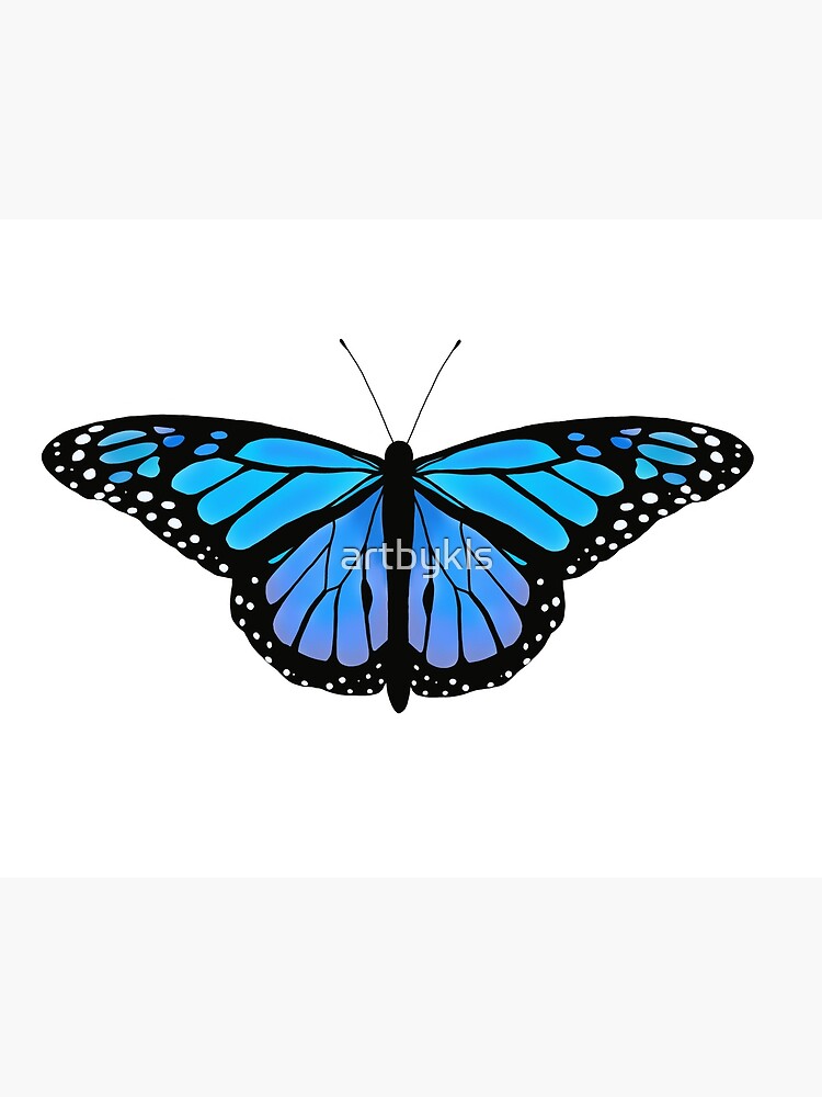 Blue Monarch Butterfly - art by lo - Paintings & Prints, Animals