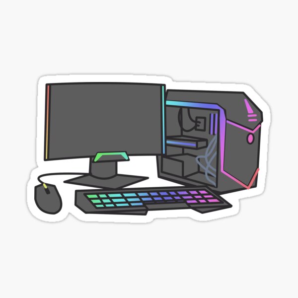 Gaming PC RGB Sticker for Sale by Geoastrocat