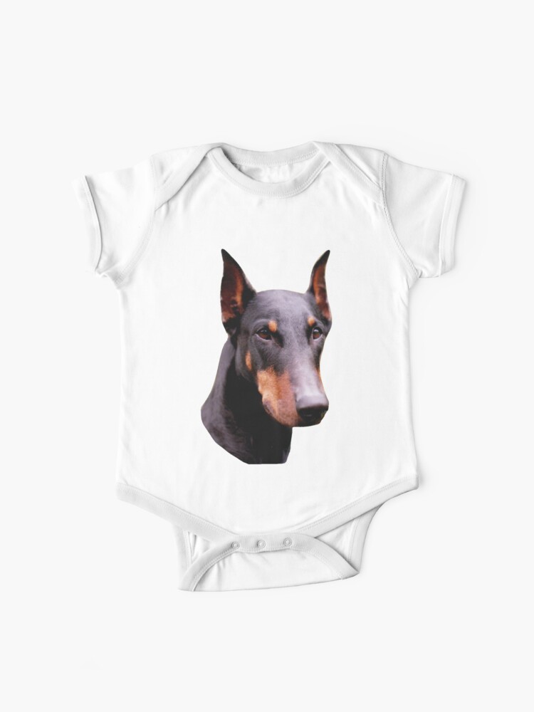 Pretty Black Doberman Pinscher Face Baby One Piece By Smilineyes Redbubble