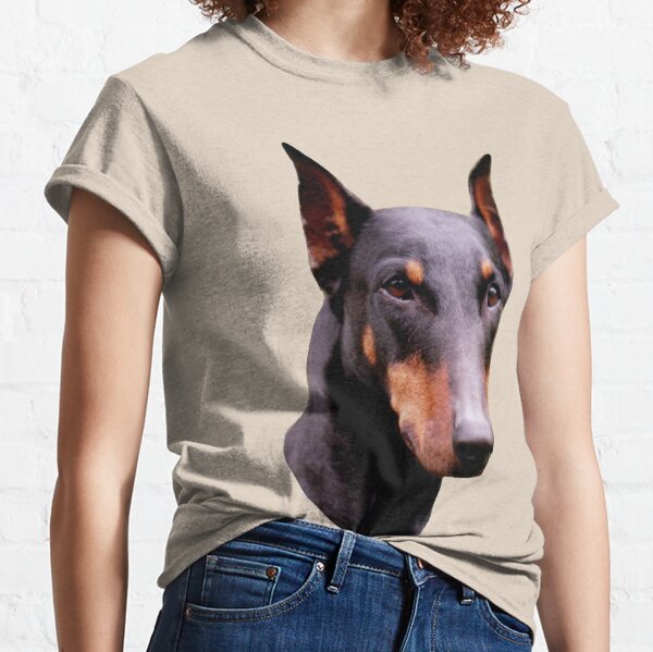 Pretty Black Doberman Pinscher Face Classic T-Shirt