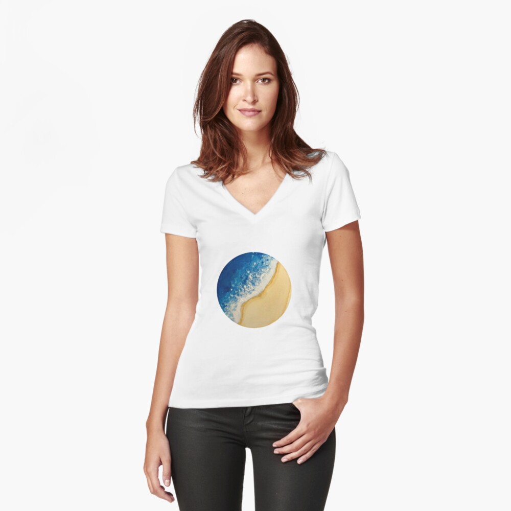 Item preview, Fitted V-Neck T-Shirt designed and sold by athenabywistem.