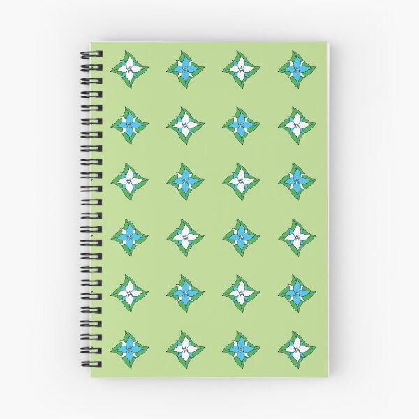 Item preview, Patrón de flor linda blanca azul verde designed and sold by Ludovic Geusa.