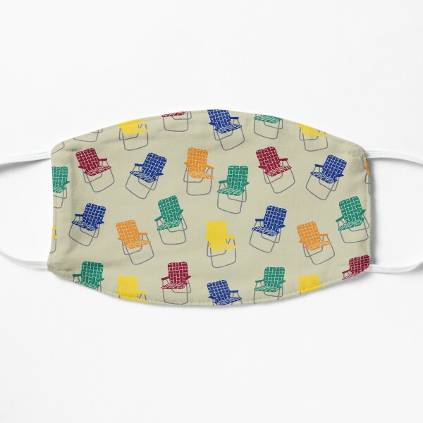 Retro Summer Lawn Chairs Pattern Mask