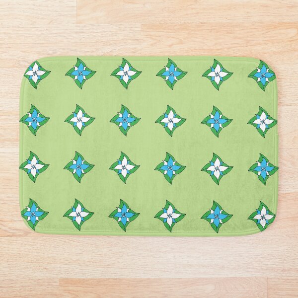 Item preview, Patrón de flor linda blanca azul verde designed and sold by Ludovic Geusa.