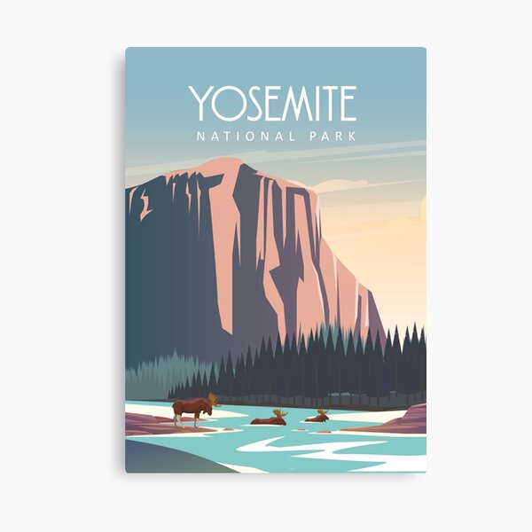 Item preview, Yosemite National Park Modern Travel Poster Poster designed and sold by Arctic frame studio.