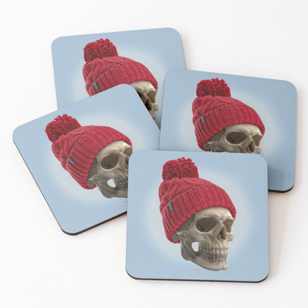 Item preview, SKULLBEANIE 02-01 skull with red beanie designed and sold by Radu-Gabriel.