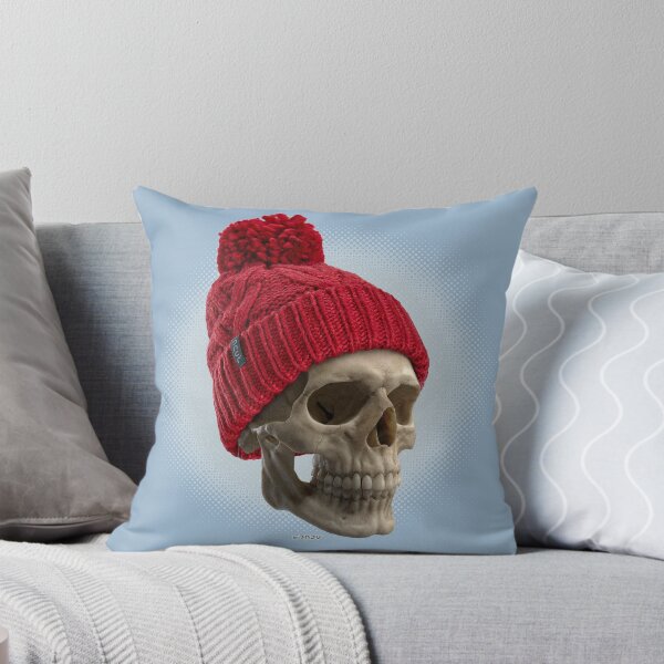 Item preview, SKULLBEANIE 02-01 skull with red beanie designed and sold by Radu-Gabriel.