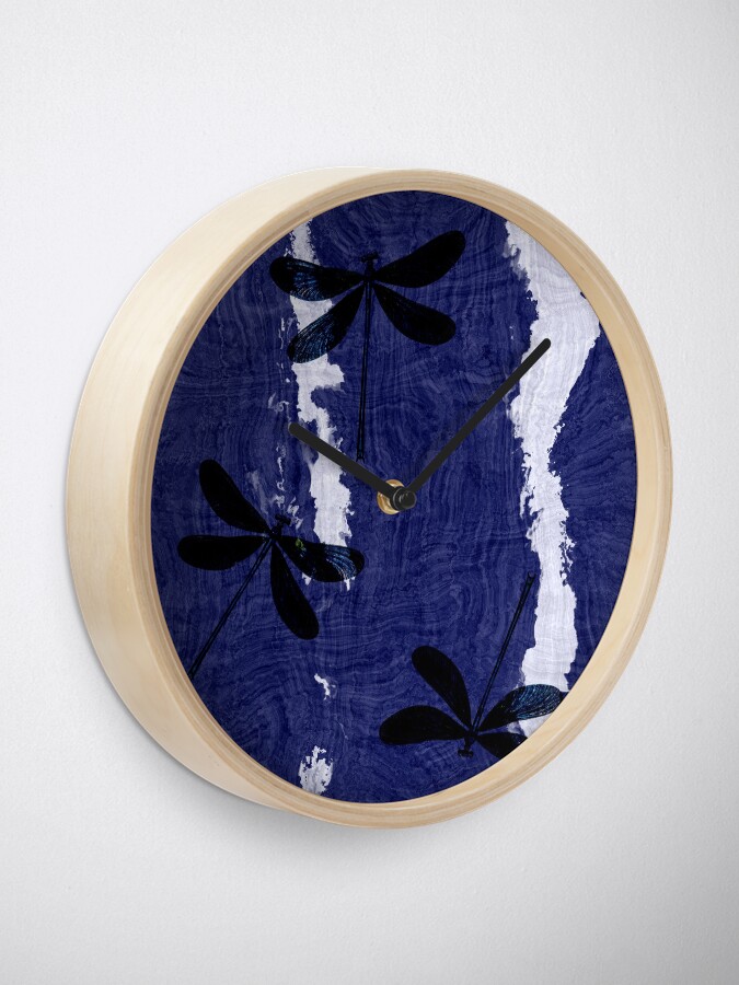 Alternate view of Dragonfly Silhouette Clock