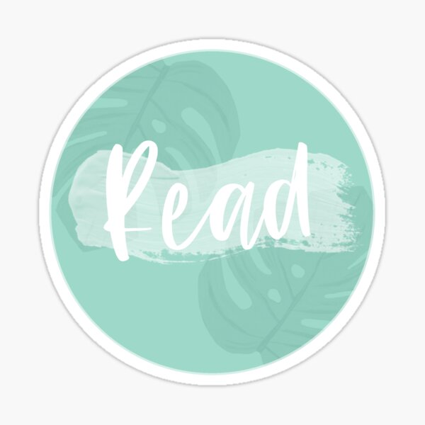 Read with Tropical Leaves Sticker