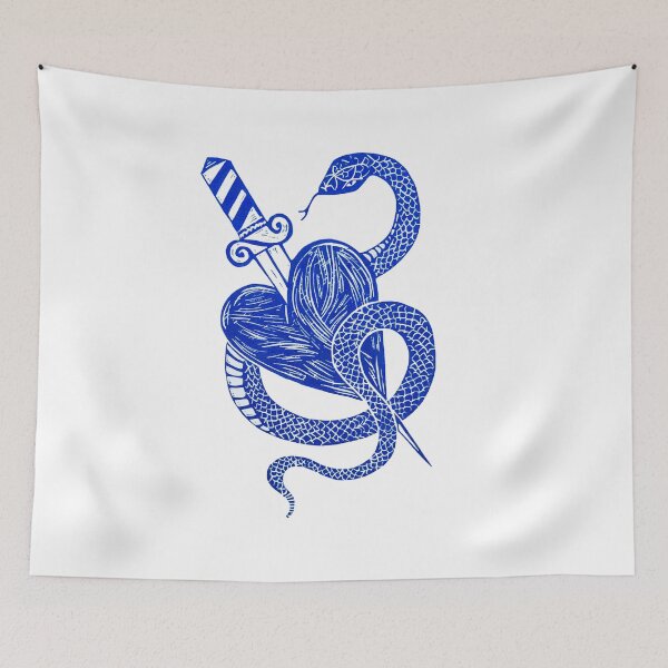 Item preview, Snake heart - Blue illustration designed and sold by JustineLecouffe.