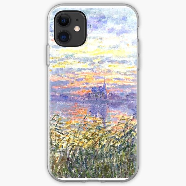 sunset on the seine iPhone Soft Case