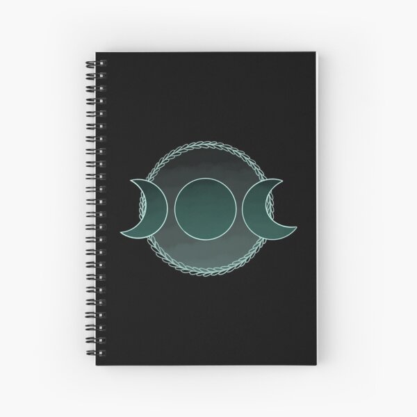 Triple Goddess - Green Spiral Notebook