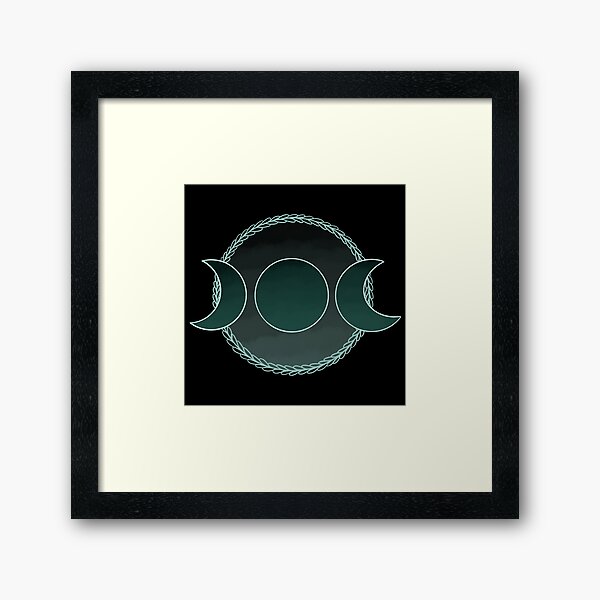 Triple Goddess - Green Framed Art Print