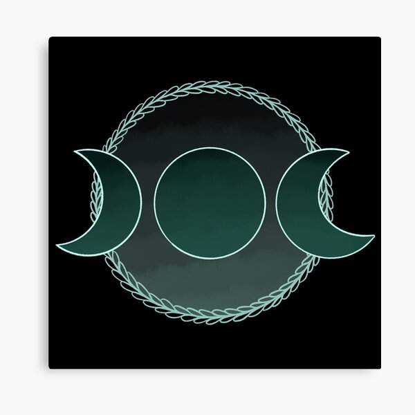 Triple Goddess - Green Canvas Print