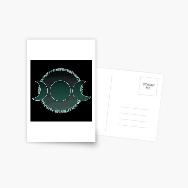 Triple Goddess - Green Postcard