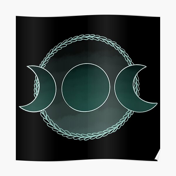 Triple Goddess - Green Poster