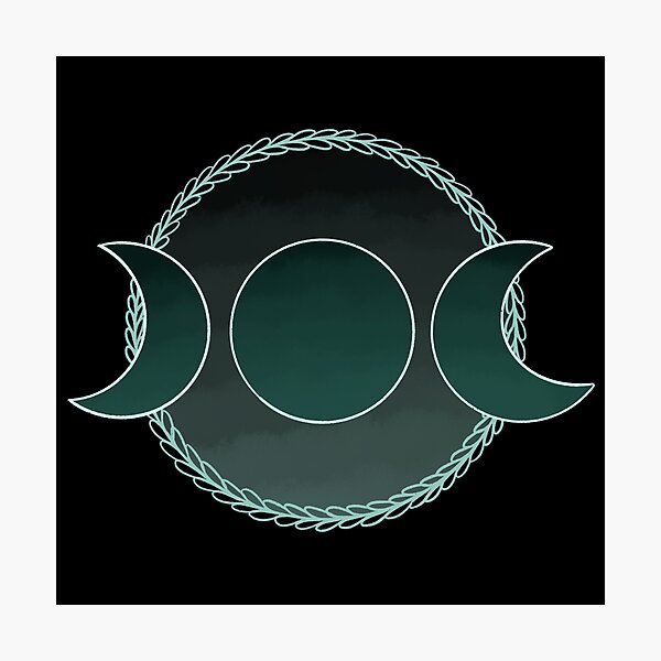 Triple Goddess - Green Photographic Print