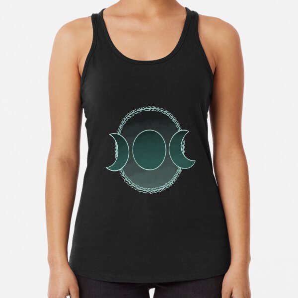 Triple Goddess - Green Racerback Tank Top