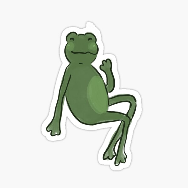 Sitting Frog Man Sticker