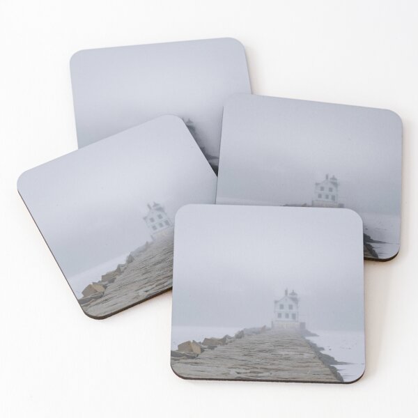 Item preview, Maine Coast LightHouse Early Morning Fog designed and sold by ManiacMoose.