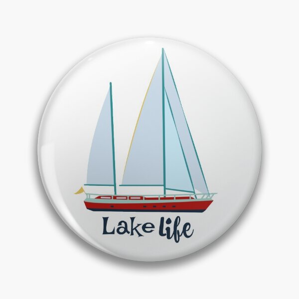 Item preview, Lake life, red sail boat designed and sold by Swagata Sarkar.