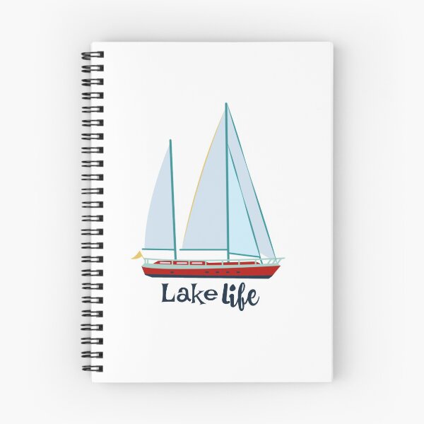 Item preview, Lake life, red sail boat designed and sold by Swagata Sarkar.