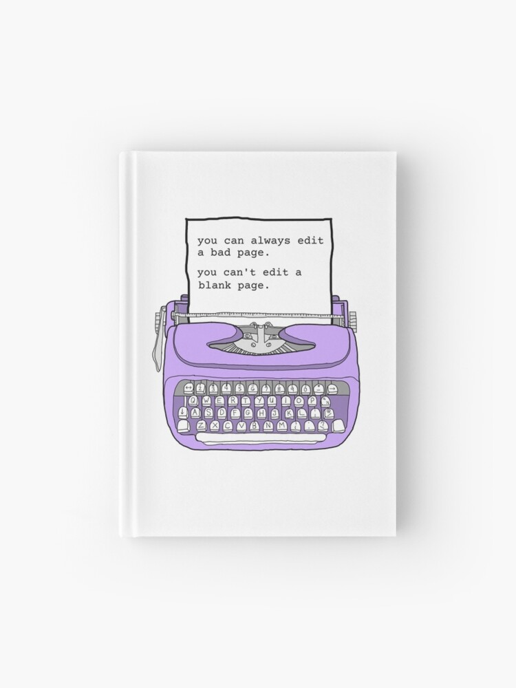 Thumbnail 1 of 3, Journal, Purple Typewriter - Motivational Writing Quotes designed and sold by jddesignsstuff.