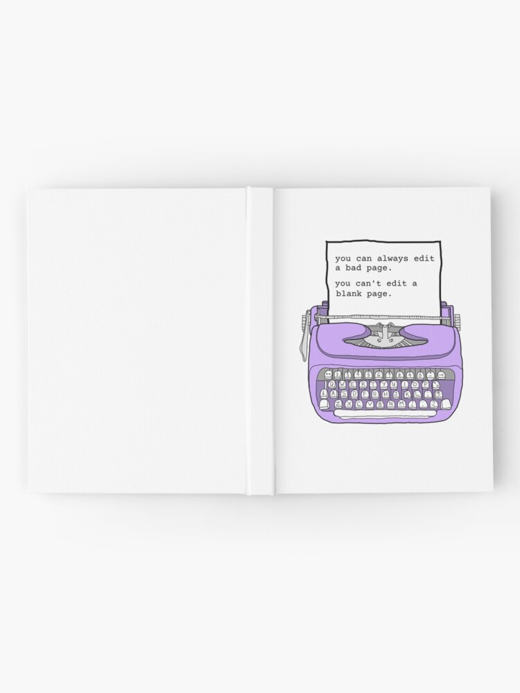 Thumbnail 2 of 3, Journal, Purple Typewriter - Motivational Writing Quotes designed and sold by jddesignsstuff.