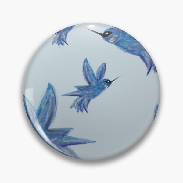 Item preview, blue hummingbirds designed and sold by alisonbbentley.