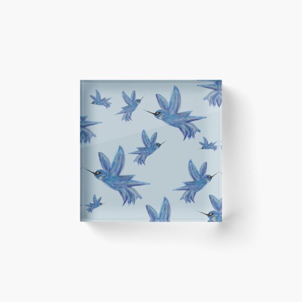 Item preview, blue hummingbirds designed and sold by alisonbbentley.