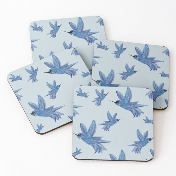 Item preview, blue hummingbirds designed and sold by alisonbbentley.