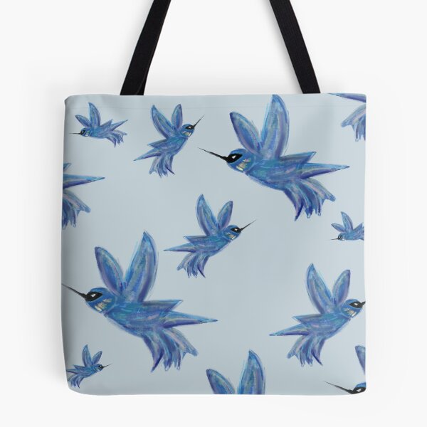 Item preview, blue hummingbirds designed and sold by alisonbbentley.