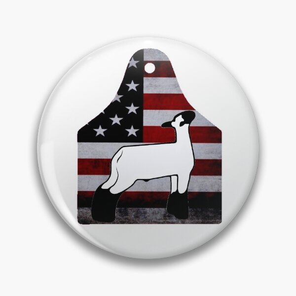 Item preview, American Flag Ear Tag - Market Lamb 1 - NOT FOR RESALE WITHOUT PERMISSION designed and sold by l-oh.