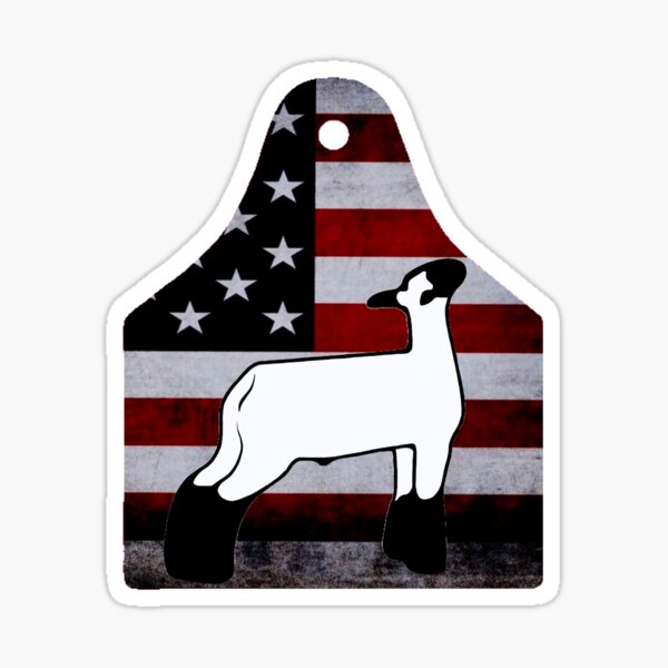 Item preview, American Flag Ear Tag - Market Lamb 1 - NOT FOR RESALE WITHOUT PERMISSION designed and sold by l-oh.