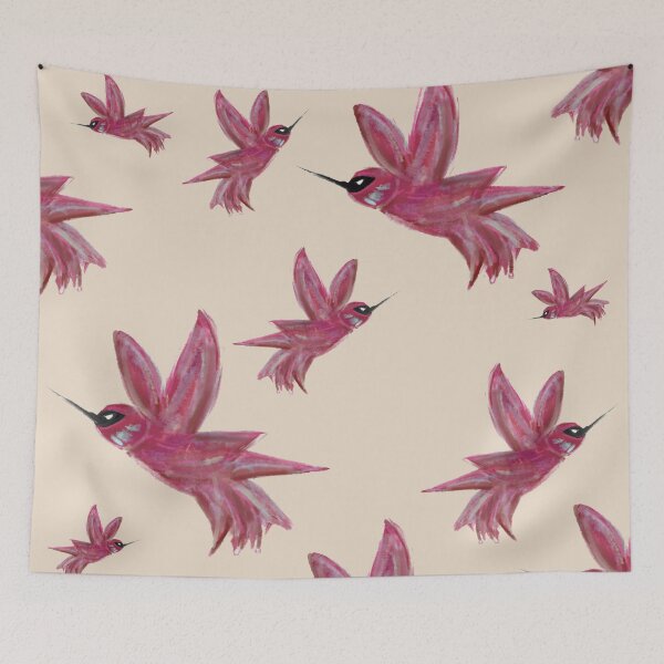Item preview, pink hummingbirds designed and sold by alisonbbentley.