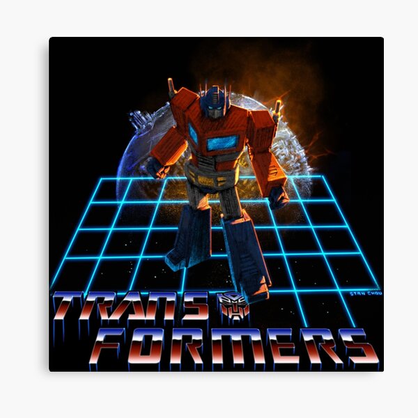 Transforming Robot Leader and Cybertron Canvas Print