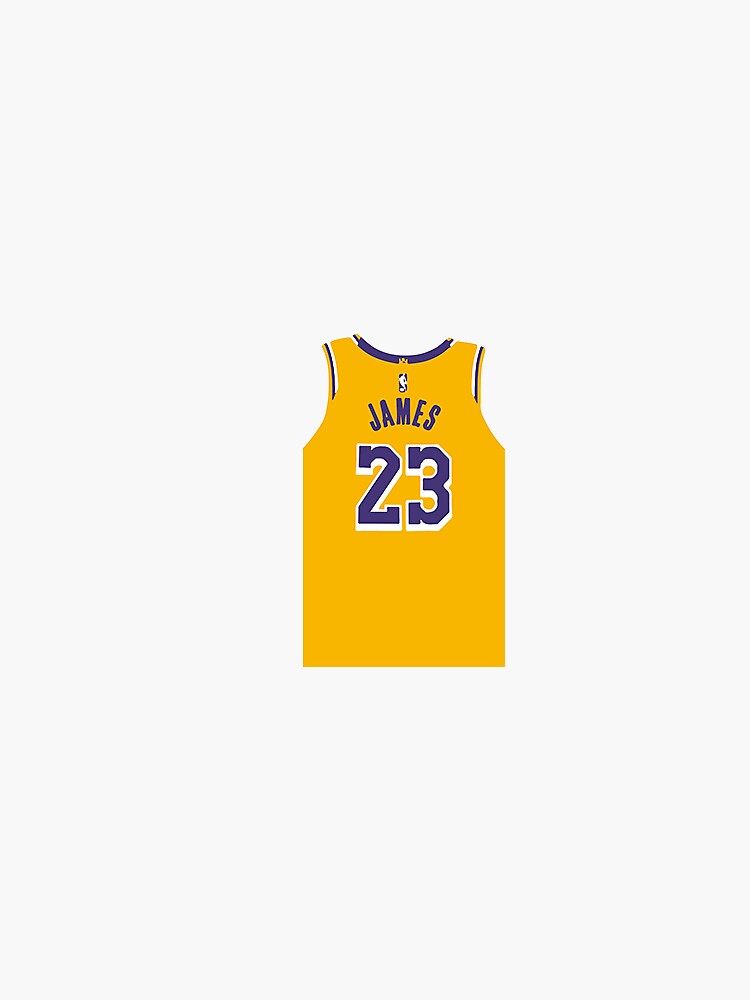 Lebron James Jersey Lakers #23 Sticker for Sale by Lumared
